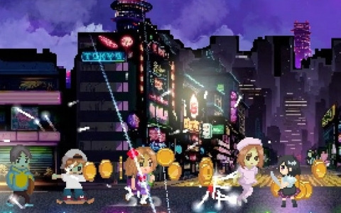 左右から迫りくるゾンビの群れを倒していく2Dアクションゲーム「Tokyo Waning Moon」がSteamで配信！