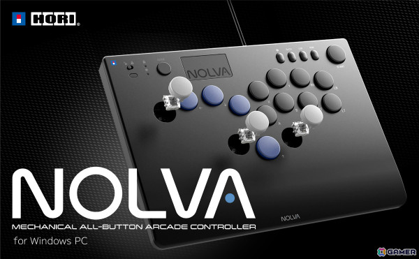 ホリのレバーレスコントローラー「NOLVA Mechanical All-Button Arcade Controller for Windows PC」が2025年2月に発売！の画像1