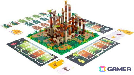 レゴブロックを使った戦略ボードゲーム「モンキーパレス」日本語版が12月下旬発売！ 誰よりも高い階段を作って宮殿を建て直そうの画像2