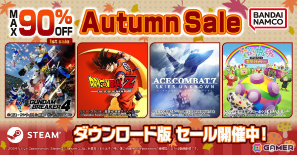 「ガンダムブレイカー4」が20%OFFでセール初ラインナップ!バンダイナムコエンターテインメントのSteamセールが開始の画像1