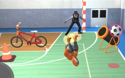 自由すぎる物理エンジンサッカーゲーム「Super Skill Soccer」が配信中――自転車や黒服の男たちなどのディフェンスをかいくぐってゴールを決めろ