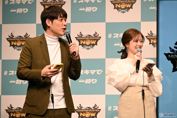 「モンスターハンターNow」の新CM「スキマで一狩り」発表会をレポート！白石麻衣さん、井上聡さんらがシーズン4で登場するティガレックスに挑むの画像15