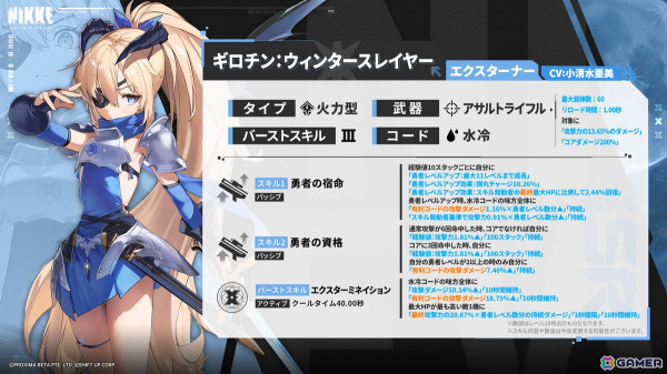 「勝利の女神：NIKKE」にメイデン：アイスローズ（CV：堀江由衣）とギロチン：ウィンタースレイヤー（CV：小清水亜美）が登場！春の国を救うため冒険するイベント「ICE DRAGON SAGA」が開催の画像6