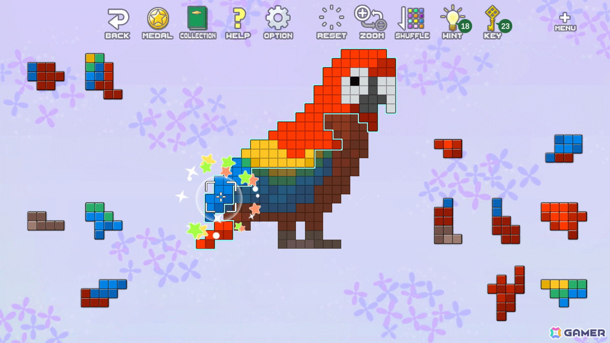 ドット絵を組み立てるパズルゲーム「ドットピースパズル」のSwitch版が12月12日に配信！290通り以上の遊び方を収録の画像7
