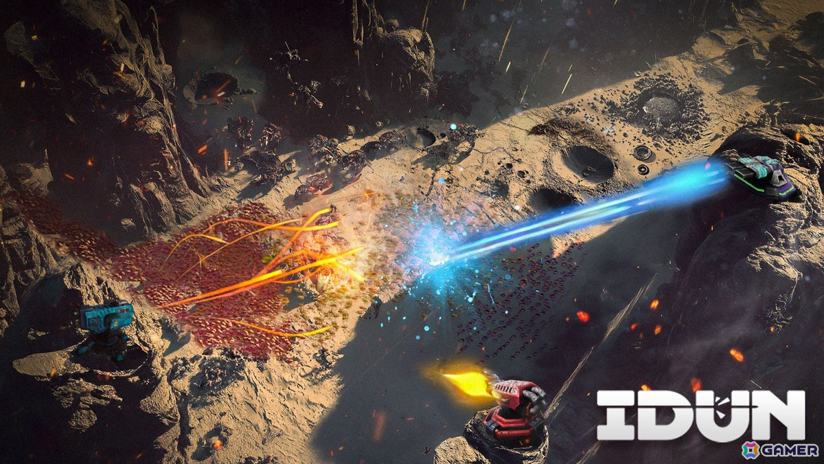 「IDUN - 前線防衛サバイバル」Steam版のリリース日が2025年1月21日に決定！テクノロジーを改良しつつ大群から前線を守るタワーディフェンスの画像