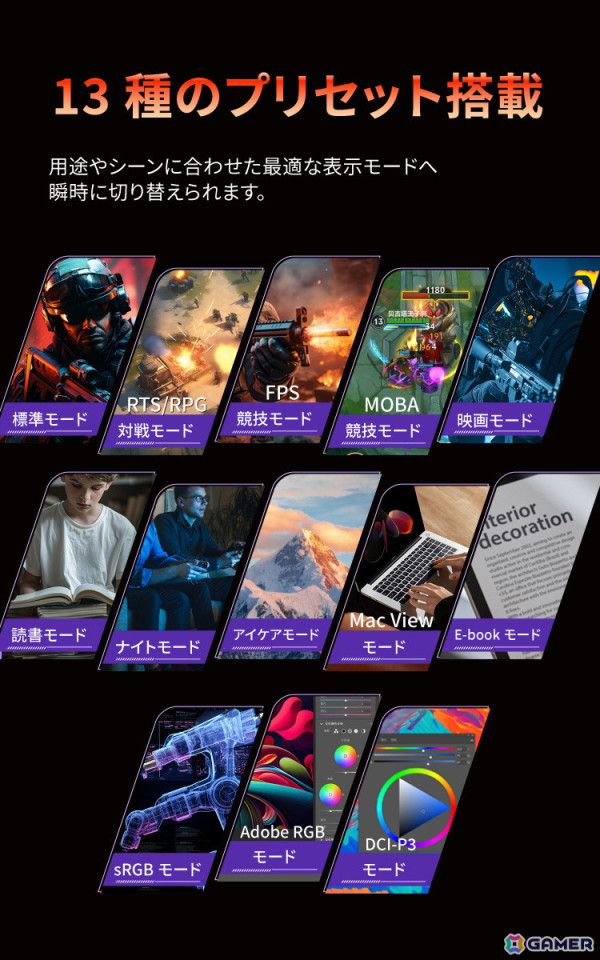240Hzと4K UHDに対応する32型曲面ゲーミングモニター「Titan Army G32T9W」が12月7日に発売！パネルには量子ドット有機ELを採用の画像11
