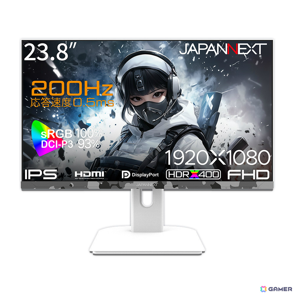 JAPANNEXT、迷彩柄の23.8型フルHDゲーミングモニター「JN-IPS238G200F-Camo」「JN-IPS238G200F-Camo-W」を発売の画像3