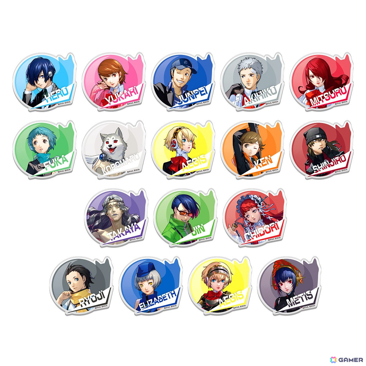 ペルソナ 3 PERSONA 3 缶バッジ タルタロス劇場ver. 全8種セット