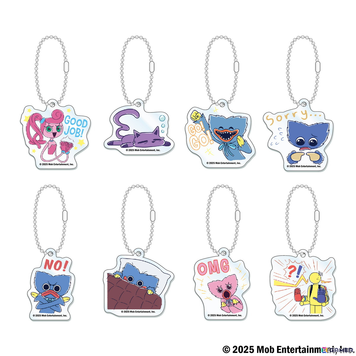 「Poppy Playtime」公式スタンプのデザインを使用したトレーディングステッカーとアクリルキーホルダーが2025年4月下旬に発売!の画像