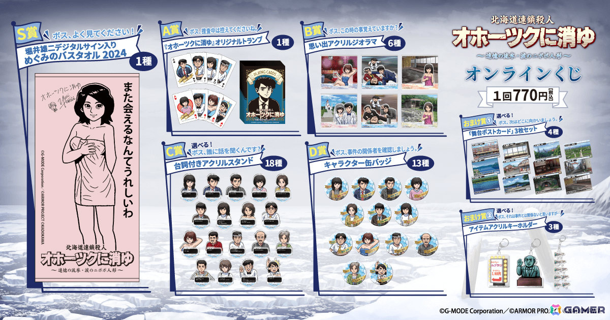 【非売品】オホーツクに消ゆ 舞台ポストカード3枚入り✕４種類セット くじ引き堂 非売品】オホーツクに消ゆ 舞台ポストカード3枚入り✕4種類