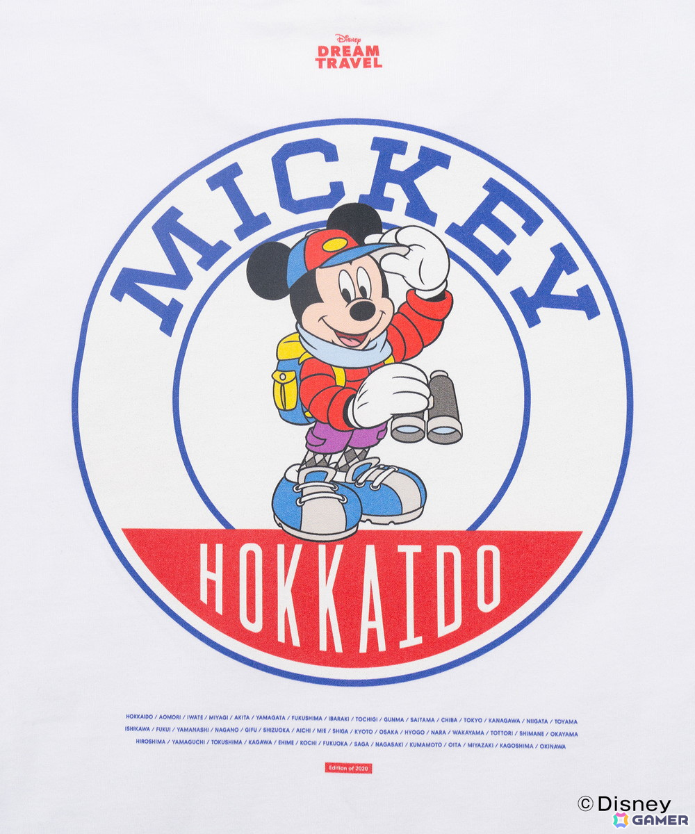 47都道府県のご当地ディズニーTシャツが12月20日よりZOZOTOWN限定で抽選販売――合計2,020点限定で都道府県別人口の割合に基づいた数量で製作の画像12