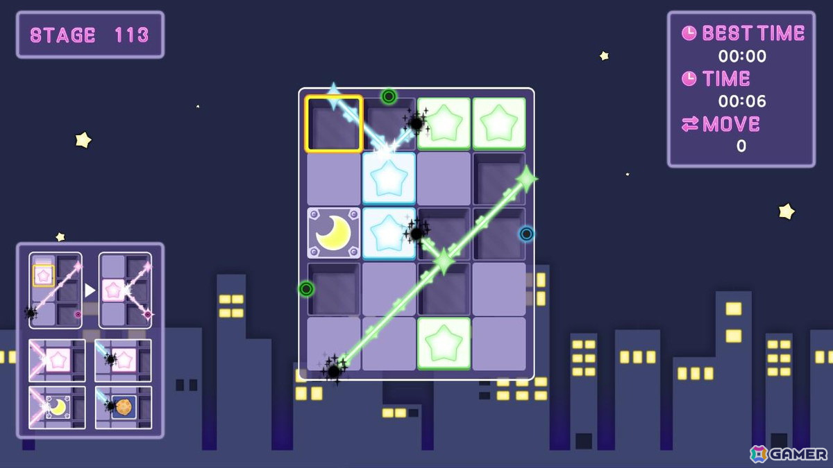 きらめきビームをゴールに届けるパズルゲーム「きらめきビームストライク1000」がSwitch向けに配信！4つの難易度で全1,000問を収録の画像4