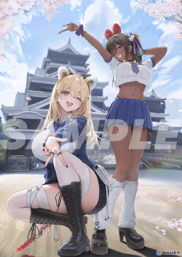 「勝利の女神：NIKKE」エリア防衛戦第二弾が熊本県で2025年1月11日より開催！ティアとナガの描き下ろしイラストを使用したグッズが発売の画像2