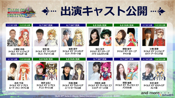 「テイルズ オブ フェスティバル 2025」2025年6月7日・8日に開催！出演者が発表、オフィシャルホテルプランの申し込みもスタートの画像2