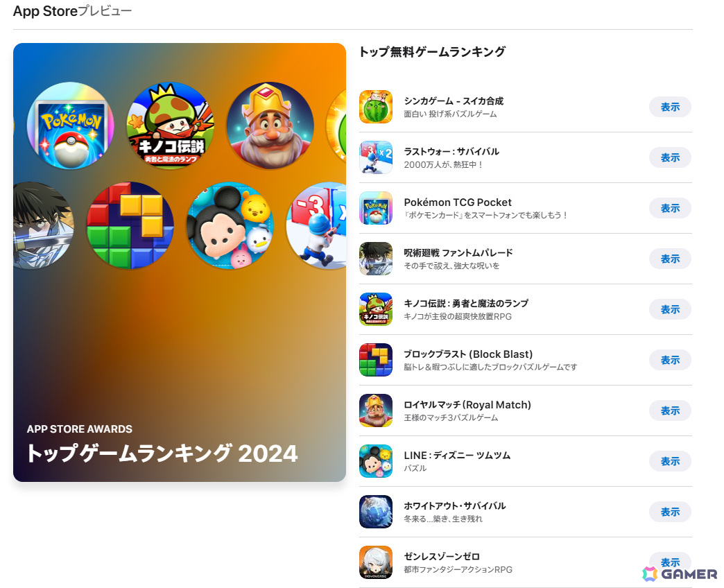 App  Storeの年間DLランキングが公開！無料ゲームはiPhoneで「ラストウォー：サバイバル」「ポケポケ」、iPadで「プロセカ」「ゼンゼロ」などが上位に  | Gamer