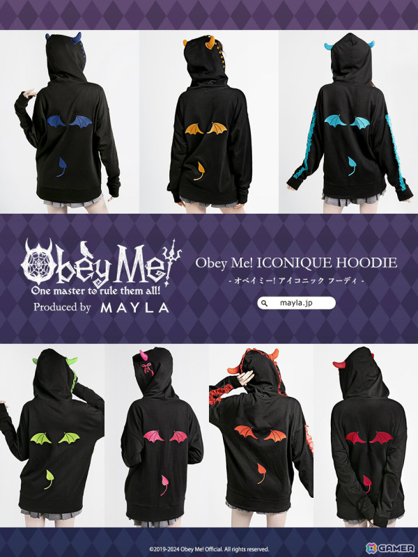 MAYLA×「Obey Me!」悪魔7兄弟とお揃いのコラボフーディが登場！限定メッセージ＆サイン入りカードが付属の画像15