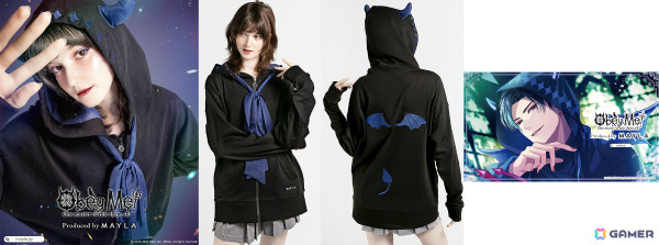 MAYLA×「Obey Me!」悪魔7兄弟とお揃いのコラボフーディが登場！限定メッセージ＆サイン入りカードが付属の画像2