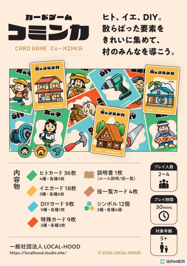遊びながら「空き家」問題について考えるカードゲーム「コミンカ」のテストプレイ参加者募集が12月20日より開始！の画像3
