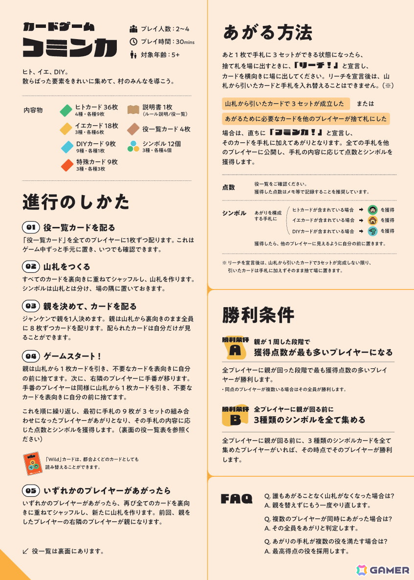 遊びながら「空き家」問題について考えるカードゲーム「コミンカ」のテストプレイ参加者募集が12月20日より開始!の画像
