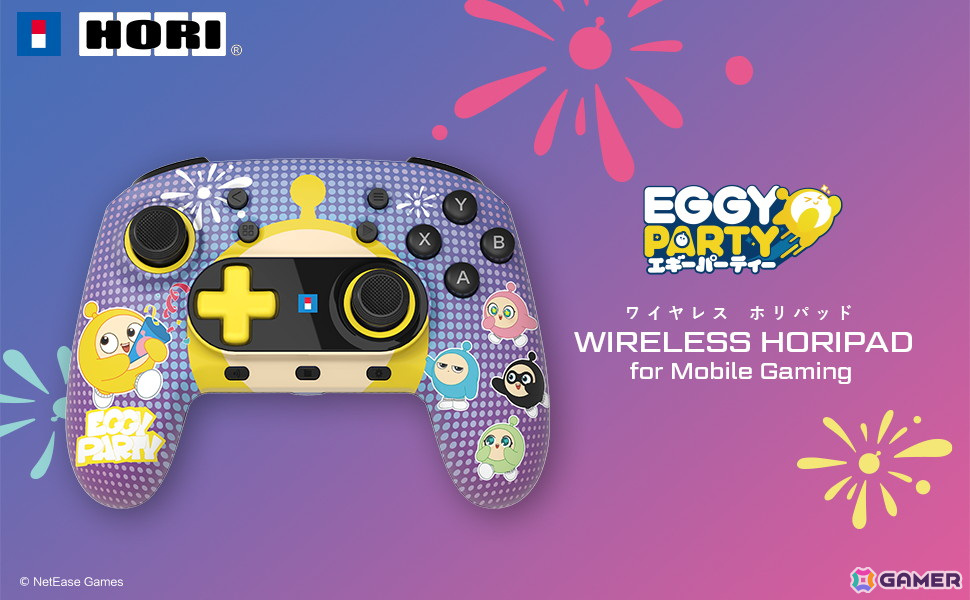 「EGGY PARTY」仕様のAndroidスマホ専用コントローラー「EGGY PARTY ワイヤレスホリパッド for Mobile Gaming」が発売！の画像