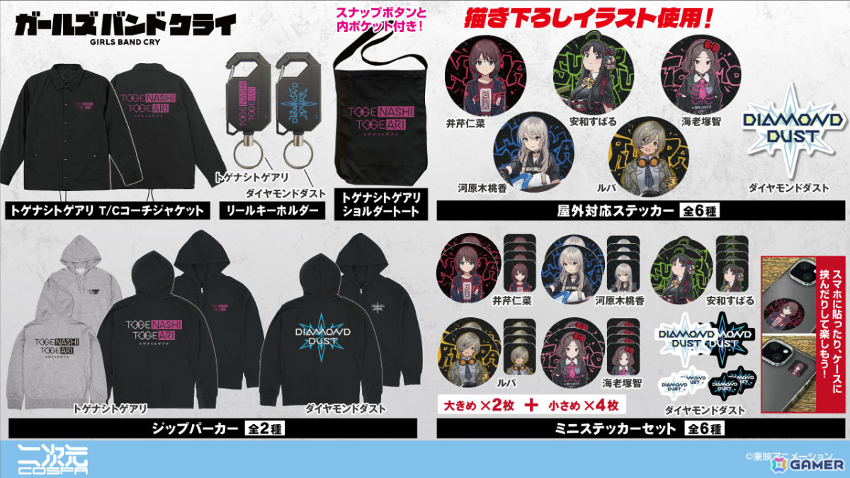 アニメ「ガールズバンドクライ」アー写をイメージしたトゲナシトゲアリ