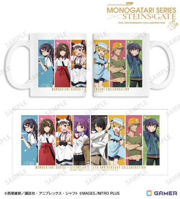 「物語シリーズ×STEINS;GATE」描き下ろしコラボイラストのアクスタやキャンバスボードなどがAMNIBUSに登場!の画像