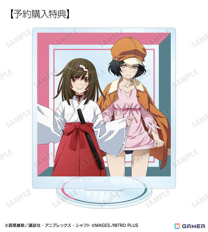 「物語シリーズ×STEINS;GATE」描き下ろしコラボイラストのアクスタやキャンバスボードなどがAMNIBUSに登場!の画像