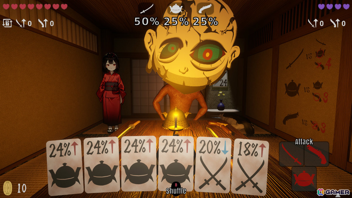 カジュアルなターン制戦略型ホラーゲーム「J-Room」がSteamでリリース！毎回異なる展開が待つ部屋で異形に立ち向かえの画像2