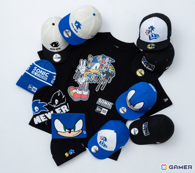 ソニックとシャドウをフィーチャーしたニューエラとのコラボアイテムが2025年1月2日に発売!キャップやTシャツなど全12種がラインナップの画像