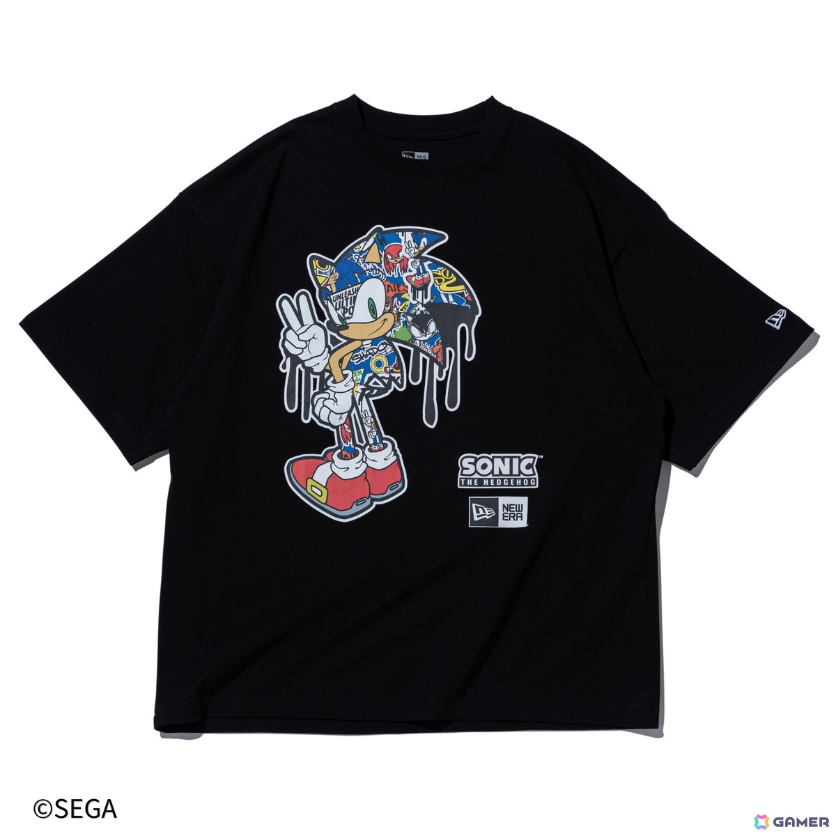 ソニックとシャドウをフィーチャーしたニューエラとのコラボアイテムが2025年1月2日に発売!キャップやTシャツなど全12種がラインナップの画像