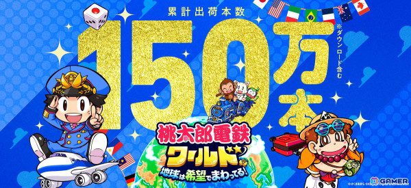 「桃鉄ワールド」の累計出荷本数が150万本を突破！プレイデータから最も遊ばれた時期はお正月と判明の画像1