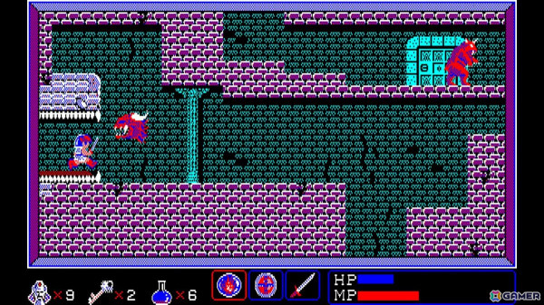 体当たりやジャンプを駆使するサイドビューのアクションRPG「EGGコンソール バビロン PC-8801mkIISR」がSwitchで配信！の画像