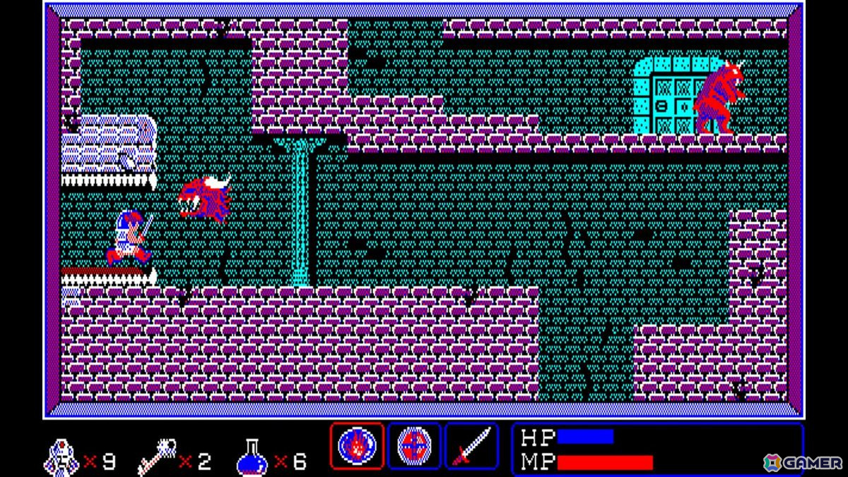 体当たりやジャンプを駆使するサイドビューのアクションRPG「EGGコンソール バビロン PC-8801mkIISR」がSwitchで配信！の画像3