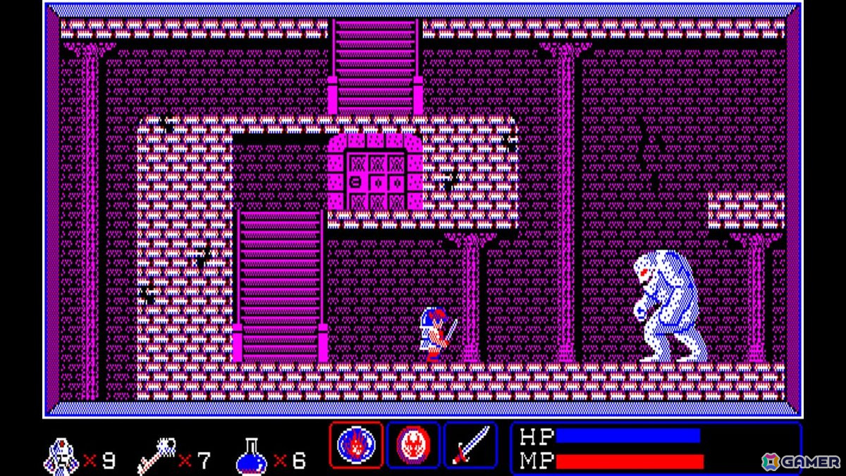 体当たりやジャンプを駆使するサイドビューのアクションRPG「EGGコンソール バビロン PC-8801mkIISR」がSwitchで配信！の画像4