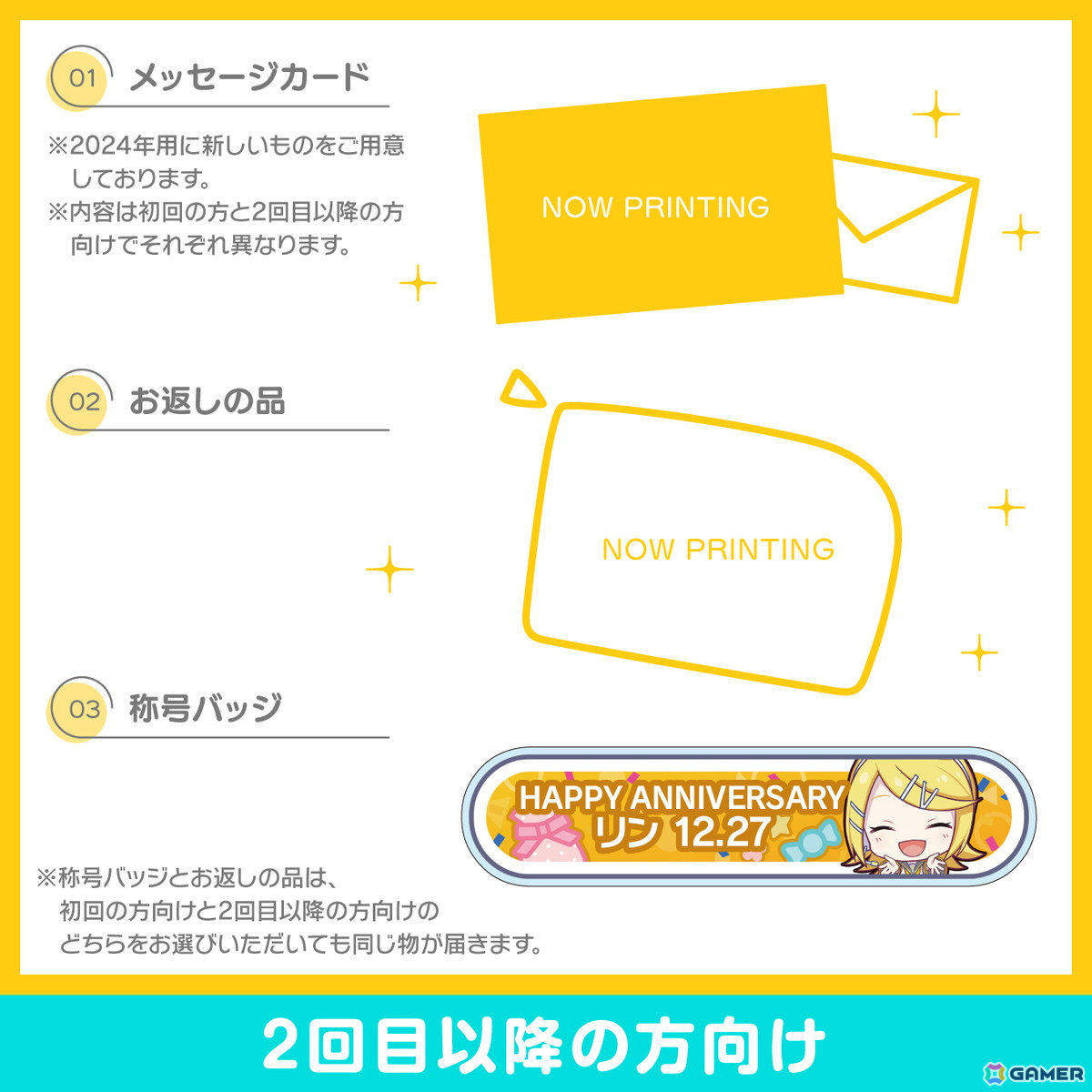 「プロセカ」リンからお返しセットが届くバースデーギフトシリーズ2024の予約受付が開始！の画像11