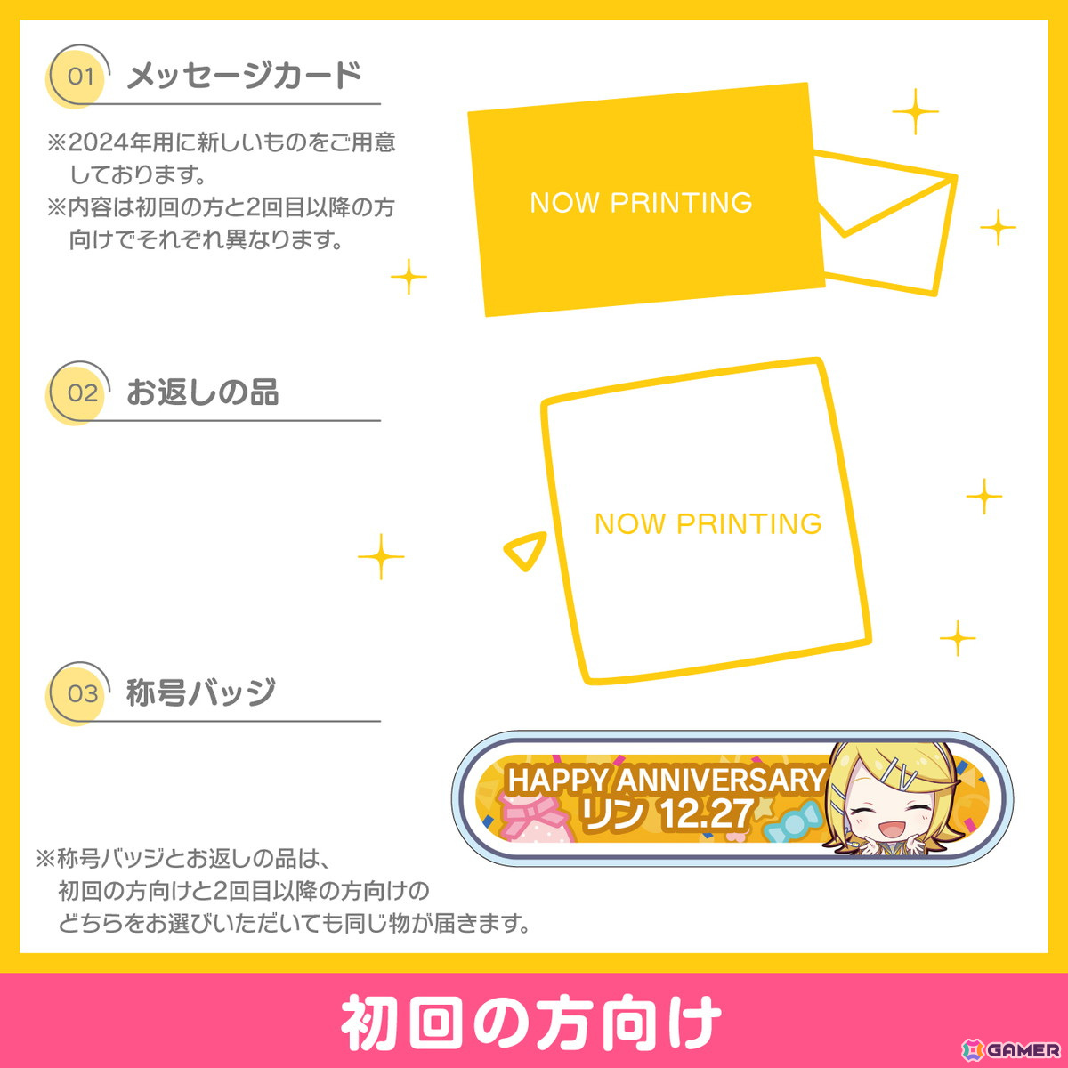 「プロセカ」リンからお返しセットが届くバースデーギフトシリーズ2024の予約受付が開始！の画像6