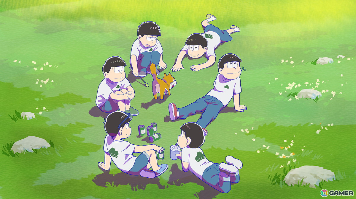 アニメ「おそ松さん」第4期が2025年7月に放送決定!半袖の6つ子たちが描かれたティザービジュアルも公開の画像