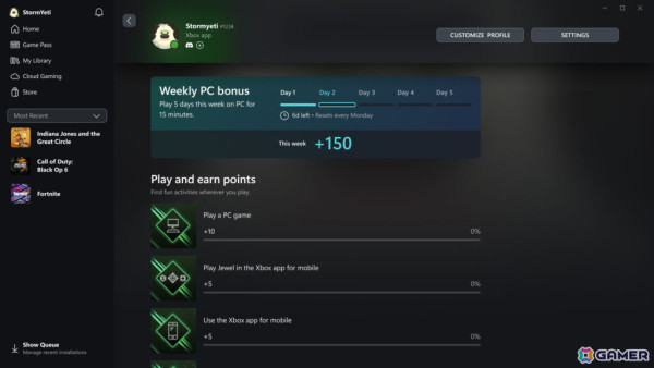 Xbox Rewardsプログラムのアップデートが実施！ゲームプレイを通じてポイントを獲得できるGame Pass クエストが日本でも提供開始の画像1