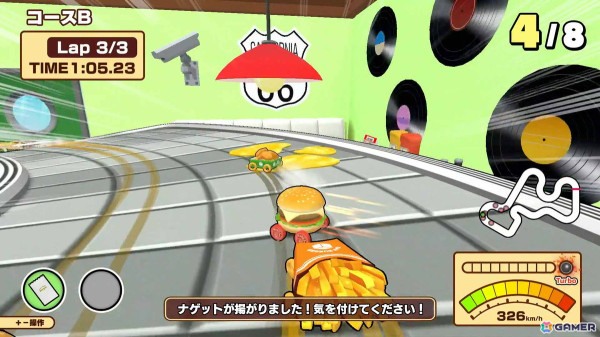 ジャンクフード型のマシンでレースを行う「BURGERレース」が配信！最大4人での対戦にも対応の画像2