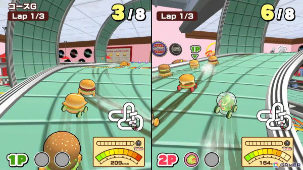 ジャンクフード型のマシンでレースを行う「BURGERレース」が配信！最大4人での対戦にも対応の画像7