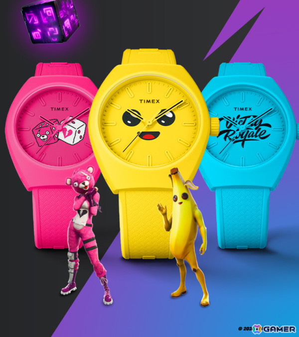 「TIMEX」と「フォートナイト」のコラボレーションウォッチが2月7日に発売!TIMEXの腕時計3モデルをベースとした全6種がラインアップの画像1