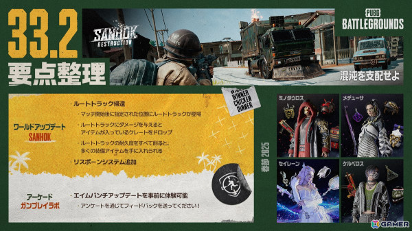 「PUBG」アップデート33.2でSanhokマップに重装甲車両「ルートトラック」が再導入！「春節2025アイテム」も発売の画像2