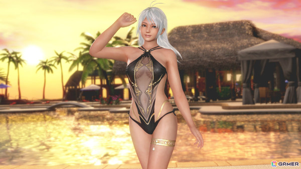 「DEAD OR ALIVE XVV」真ん中が大胆に透けたエレガントなSSR水着「シアー・ムール」が登場！なつかしコーデガチャが最大70連無料のキャンペーンもの画像2