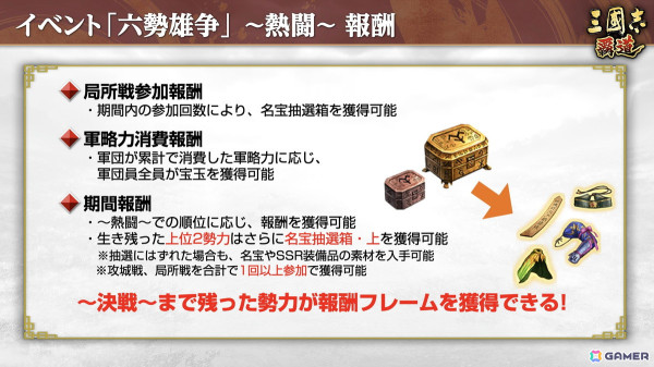 「三國志 覇道」で長期イベント「六勢雄争」～熱闘～が開幕！新LR武将「関銀屏」「鍾会」が登場する1月アップデートも実施の画像8