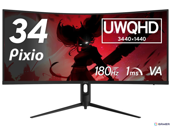 180HzリフレッシュレートとUWQHDに対応したPixioの34インチウルトラワイドゲーミングモニター「PXC348C Neo」が1月22日より予約販売開始！の画像2