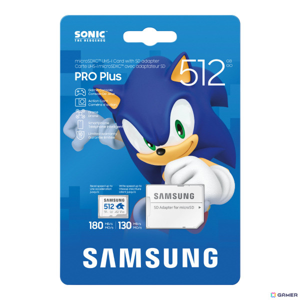 「ソニック・ザ・ヘッジホッグ」デザインのSamsung製microSDカードが登場！ソニック、テイルス、ナックルズ、シャドウの4種の画像