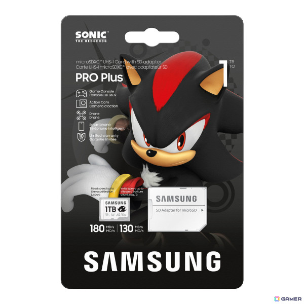 「ソニック・ザ・ヘッジホッグ」デザインのSamsung製microSDカードが登場！ソニック、テイルス、ナックルズ、シャドウの4種の画像