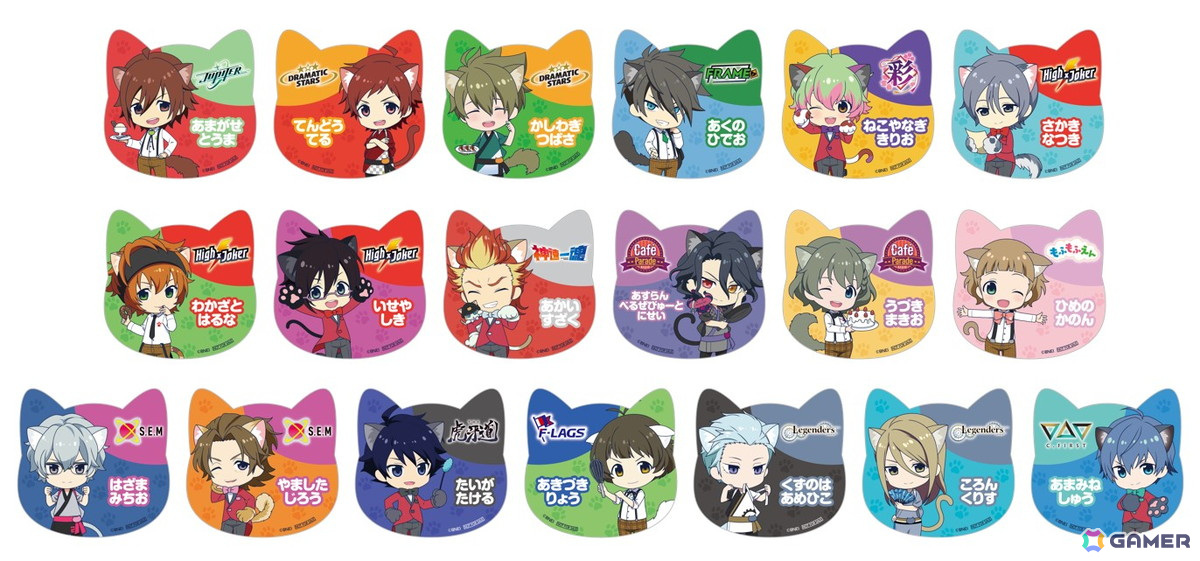 ナムコ限定特典「ねこ型ステッカー」(全19種)サイズ:約7cm