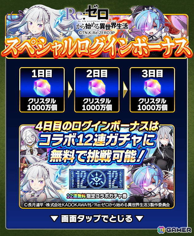 コラボ記念スペシャルログインボーナス