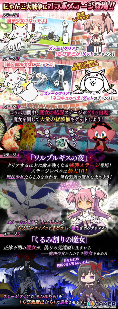 「にゃんこ大戦争」で「劇場版 魔法少女まどか☆マギカ」コラボイベントが開催！新キャラ「ネコまどか＆ほむら」が登場の画像3